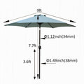 9Ft Umbrella Frosty Green Frosty Green Metal