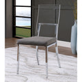 Set Of 2 Acrylic Andpadded Dining Chairs In Chrome Finish Solid Chrome Dining Room Dining Chairs Metal