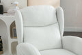 049 Teddy Fabric Rocking Chair With Packet Wood Legs,Ivory Wood Solid Ivory Primary Living Space Foam Wipe Clean Modern Rocking Chairs Eucalyptus Tufted Back Foam Teddy