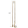 Grade 70 5 16 Inch X 10 Feets Transport Tow Chain J Hook Long Shank W R T J Grab Hook Yellow Zinc 3,700 Lbs. Safe Working Load 2Pcs Gold Steel
