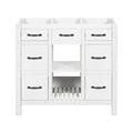 36''Bathroom Vanity Without Sink,Modern Bathroom Storage Cabinet With 2 Drawers And 2 Cabinets,Solid Wood Frame Bathroom Cabinet Not Include Basin 2 White 2 2 Adjustable Shelves Bathroom Freestanding Solid Wood Mdf Painted