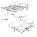 Modern Outdoor Daybed Patio Metal Daybed With Wood Topped Side Spaces For Drinks, 2 In 1 Padded Chaise Lounges For Poolside, Balcony, Deck, Beige Yes Lounge Beige Weather Resistant Frame Fade
