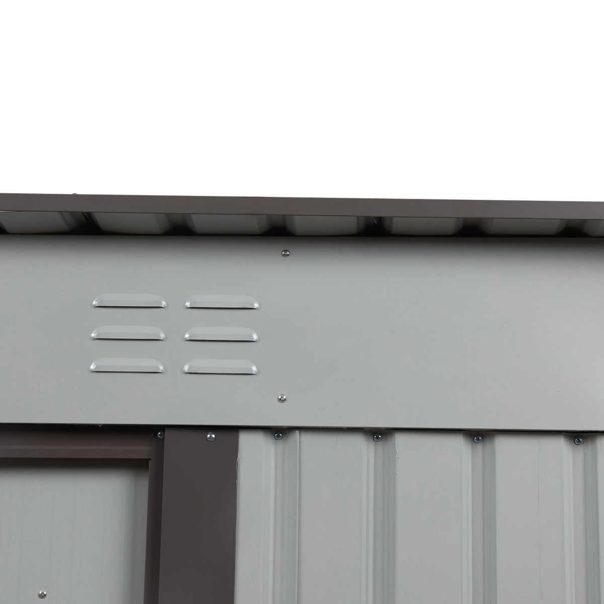 4 X 6 Ft Outdoor Storage Shed, Patio Steel Metal Shed W Lockable Sliding Doors, Vents, House For Backyard Garden Patio Lawn White Metal