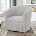 Lainey Sea Oat Swivel Barrel Chair Beige Modern,Transitional Foam Polyester