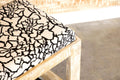 Black And White Sled Leg Accent Bench White Wood Primary Living Space Backless Black Farmhouse,Rustic Armless Foam Wood Fabric