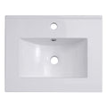 Viedo 20 Inch Modern Small Bathroom Vanity Cabinet With Ceramic Basin 20*15.5*33.3 Inches,Ample Storage,1 Soft Close Door White Solid Wood Mdf