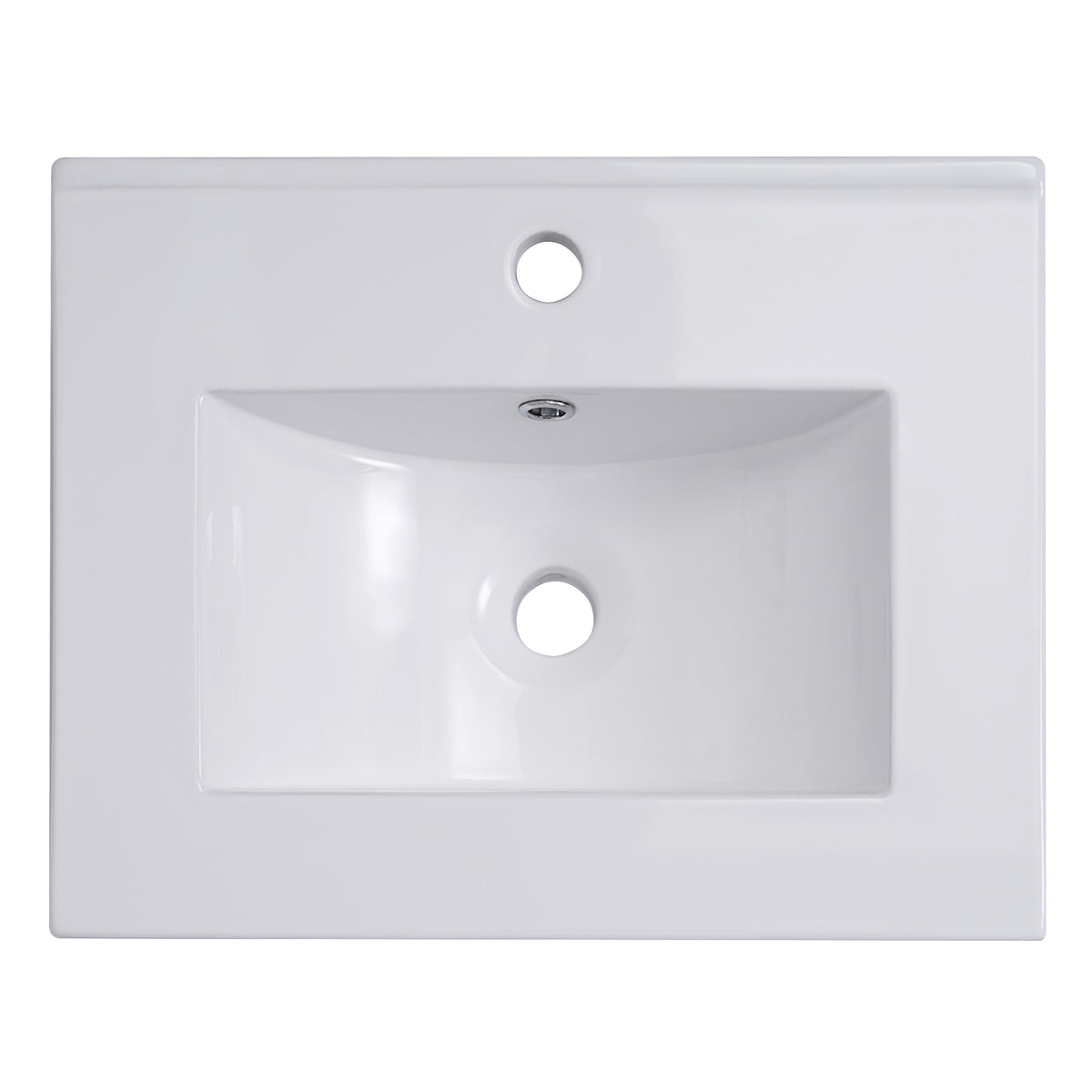 Viedo 20 Inch Modern Small Bathroom Vanity Cabinet With Ceramic Basin 20*15.5*33.3 Inches,Ample Storage,1 Soft Close Door White Solid Wood Mdf