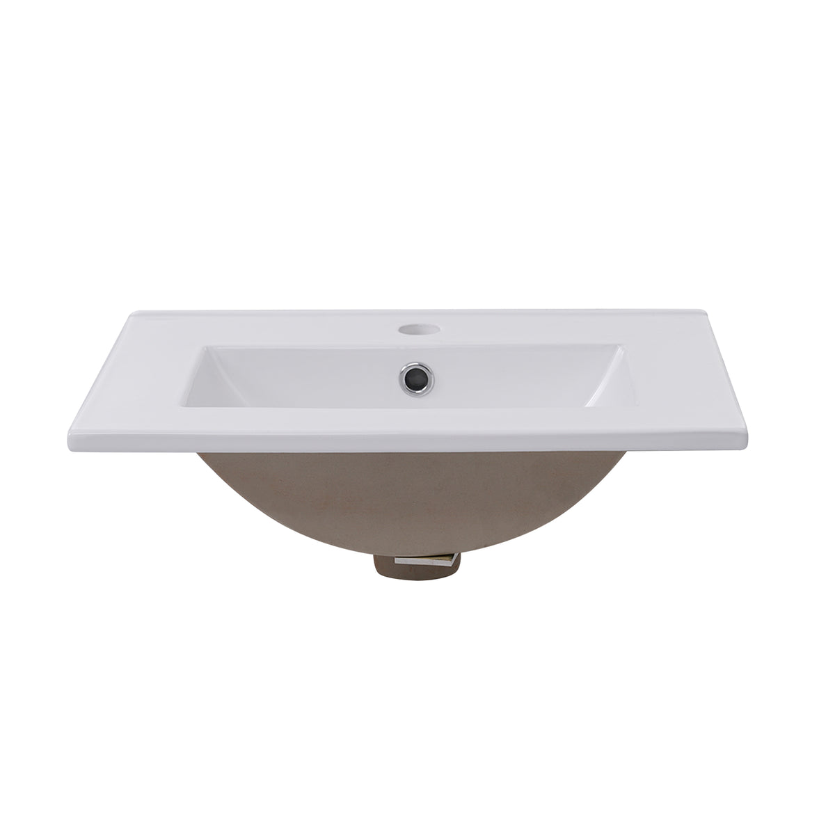 Viedo 20 Inch Modern Small Bathroom Vanity Cabinet With Ceramic Basin 20*15.5*33.3 Inches,Ample Storage,1 Soft Close Door White Solid Wood Mdf