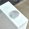 Modern Minimalist Transparent Tempered Glass Coffee Tablepaired With White Mdf Decorative Columns. Computer Desk. Game Table. Ct 1546 Transparent Glass