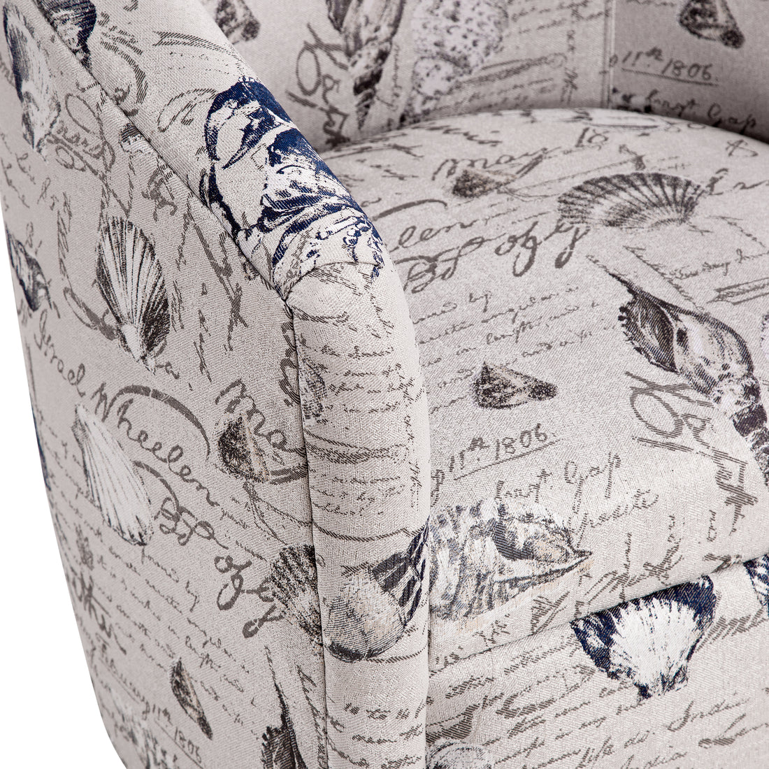 Boardwalk Swivel Accent Chair Gray Beach,Coastal Foam Polyester