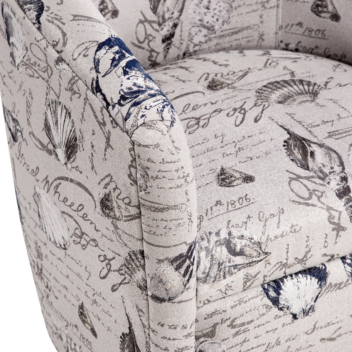 Boardwalk Swivel Accent Chair Gray Beach,Coastal Foam Polyester