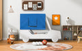 Twin Size Car Shaped Bed With Tents,White White Plywood
