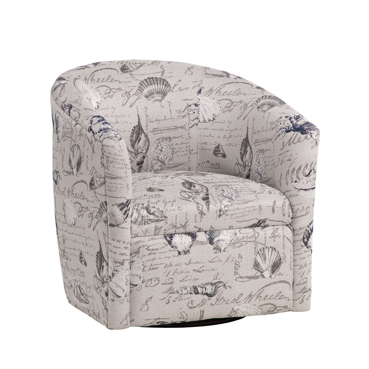 Boardwalk Swivel Accent Chair Gray Beach,Coastal Foam Polyester