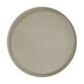 18 Inch Modern Side End Table, Round Metal Tray Top, Foldable Legs, Beige Beige Iron