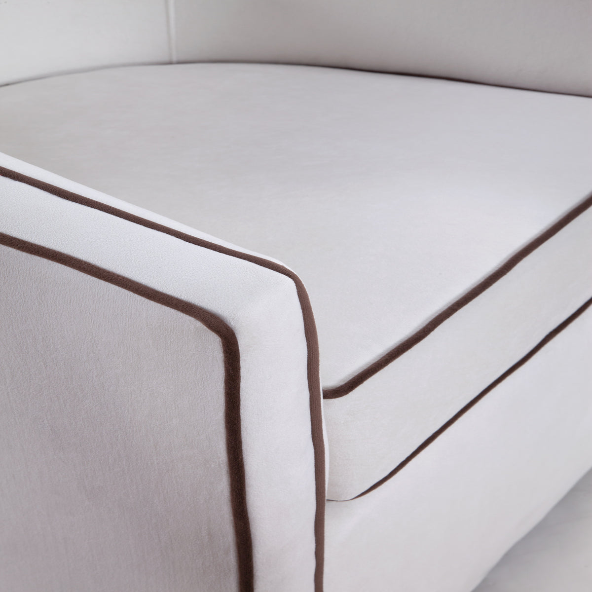 Kendall Cream Swivel Chair Cream Mid Century Modern Foam Velvet
