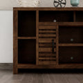 Sausalito 64 Inch Tv Stand Console For Tvs Up To 70 Inches, No Assembly Required, Whiskey Finish Brown Brown Primary Living Space 70 Inches 70 79 Inches Lodge,Rustic,Transitional Alder 70 Inches Wood