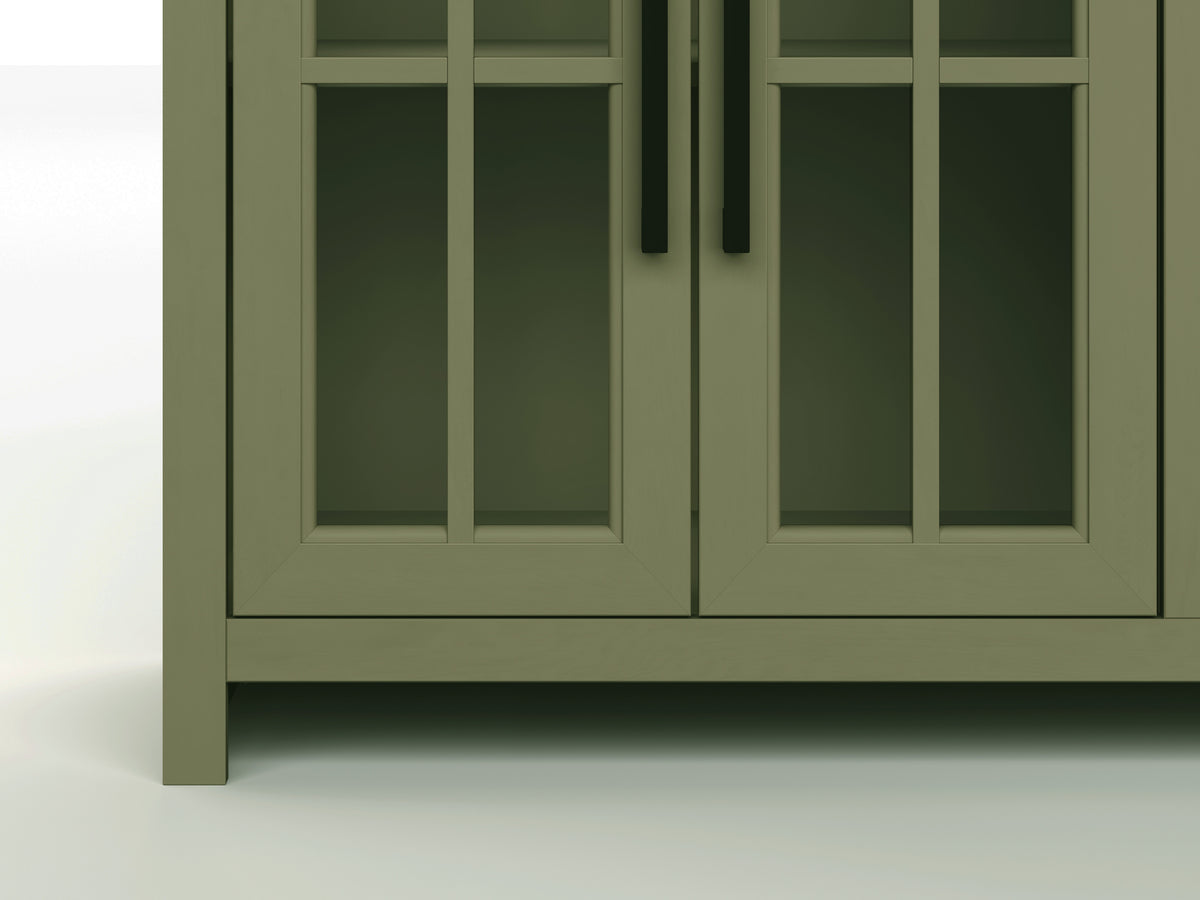 Vineyard 97 Inch Fireplace Tv Stand Console For Tvs Up To 100 Inches, Minimal Assembly, Sage Green And Fruitwood Finish 41 50 Electric No Green 400 Vent Free Primary Living Space Coastal,Farmhouse Poplar Yes Insert Wood Electric