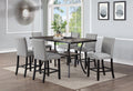 Dining Room Furniture Natural Wooden Rectangular Dining Table 1Pc Counter Height Dining Table Only Nailheads And Storage Shelve Natural Wood Dining Room Classic,Contemporary,Modern,Transitional Rectangular Kitchen & Dining Tables Wood Rubber Wood