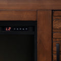Sausalito 78 Inch Electric Fireplace Tv Stand Console For Tvs Up To 95 Inches, Minimal Assembly, Whiskey Finish Electric Brown Primary Living Space Alder Yes Insert Electric 41 50 No Brown 400 Vent Free Lodge,Modern,Rustic,Transitional Wood
