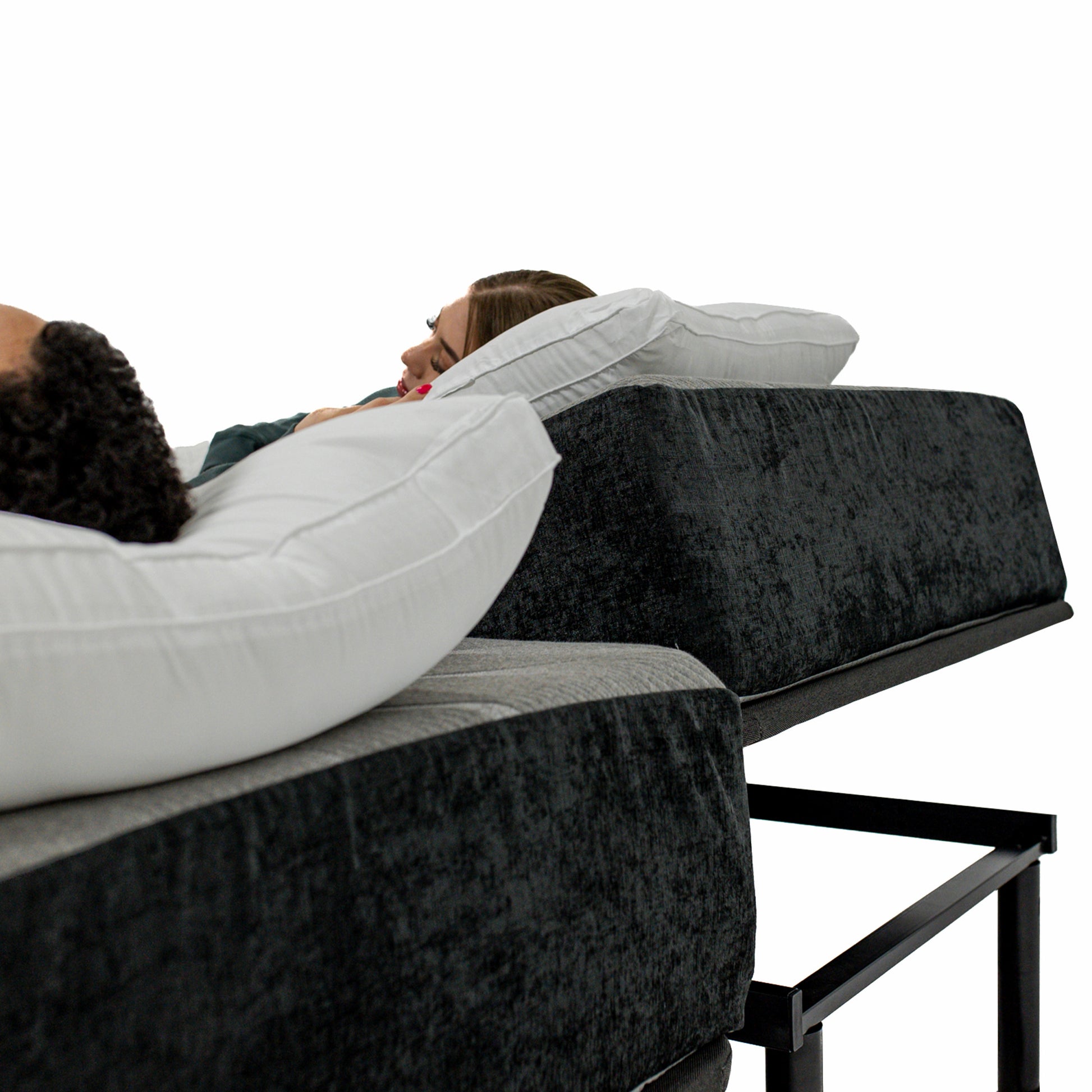 11 Inch Reflex Head Memory Foam Mattress And Adjustable Base Bundle, King Size King Grey Foam Foam