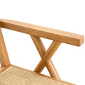 Solid Wood Imitation Rattan Rocking Chair Allows You To Relax Quietly Indoors And Outdoors, Enhancing Your Sense Of Relaxation, Suitable For Balconies, Gardens, And Camping Sites Natural Wood Solid Wood