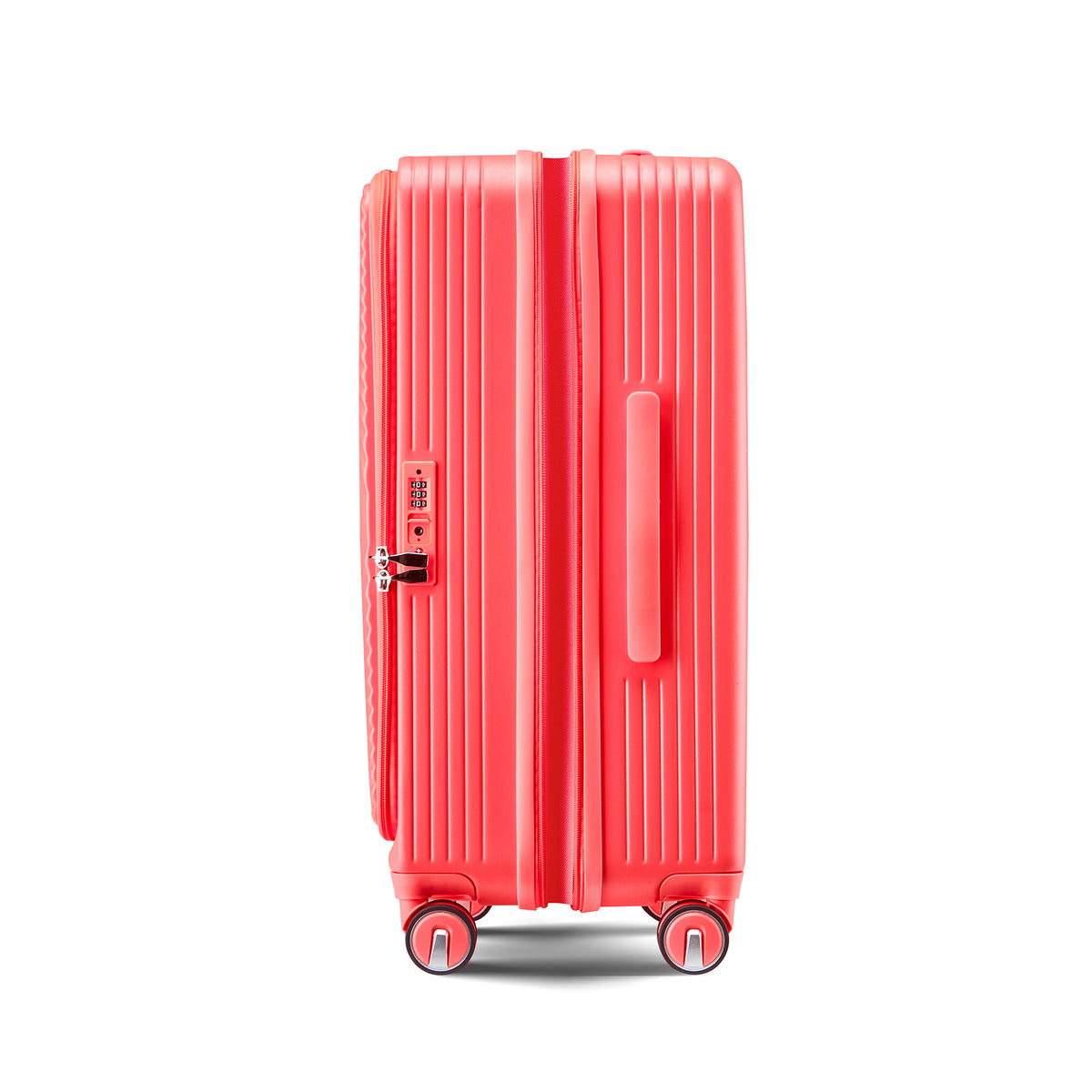 Luggage Sets 3 Piece 20 24 28 , Expandable Carry On Luggage With Tsa Lock Airline Approved, 100% Pc Hard Shell And Lightweight Suitcase With Front Pocket And Spinner Wheels Orange Pc