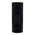 Bar Cabinet Jansen, Living Room, Black Black Particle Board Engineered Wood