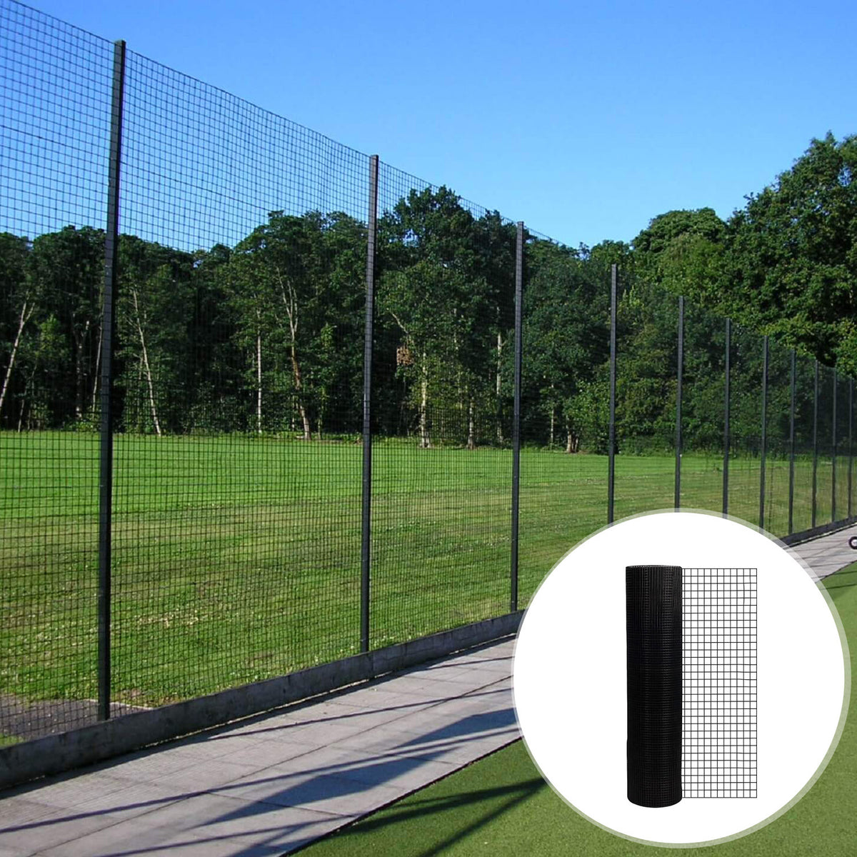 36 Inch 50 Ft Black Vinyl Coated Hardware Cloth 19 Gauge 1 4 Inch Black Pvc Hardware Cloth, Black Welded Wire Fence Supports Poultry Netting Cage Home Improvement And Chicken Coop Black Metal