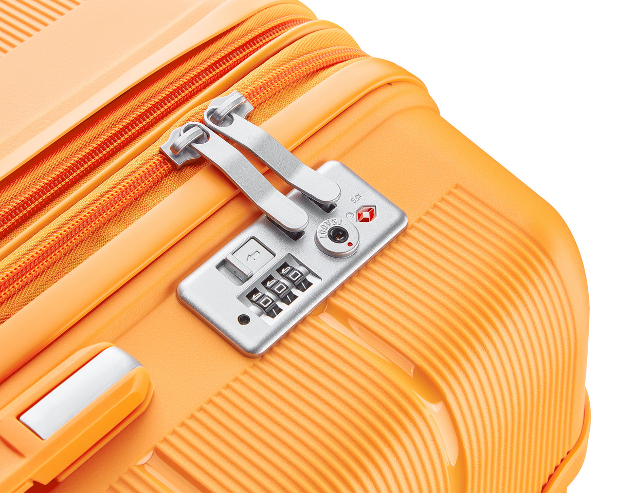 Luggage Sets 4 Piece 14 20 24 28 Pp Lightweight & Durable Expandable Suitcase Orange Polypropylene