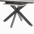 Scalable Dining Table Table Set For 6 8 Person For Dining Room,C Shaped Tube Soft Padded Armless Dining Chairs And Very Large Dining Room Table Kitchen Table Chair Set With Metal Legs Grey Mdf Metal