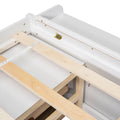 Full Bed With Bookcase Headboard, Under Bed Storage Drawers And Bed End Storage Case,White Full White American Design Pine