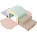 Soft Foam Playset For Toddlers, Safe Softzone Single Tunnel Foam Climber For Kids, Lightweight Indoor Active Play Structure With Slide Stairs And Ramp For Beginner Toddler Climb And Crawl Colorful Foam