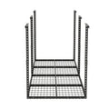 3X8Ft Overhead Garage Storage Rack,Adjustable Garage Storage Organization Systerm,Heavy Duty Metal Garage Ceiling Storage Racks,660Lbs Weight Capacity,Black Black Metal