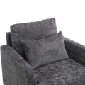 Coolmore Wood Frame Armchair, Modern Accent Chair Lounge Chair For Living Room,Tufted Club Chair, Mid Century Modern Arm Chairs With Studded, Solid Wood Frame, For Bedroom, Reading Gray Chenille Gray Chenille 1 Seat