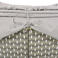 Patio Furniture Round Outdoor Sectional Sofa Set Rattan Daybed Two Tone Weave Sunbed With Retractable Canopy, Separate Seating And Removable Cushion, Gray Yes Sectional Gray Weather Resistant Frame Water Resistant Cushion Garden & Outdoor Luxury