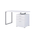 Writing Desk With 3 Drawers In White White Writting Desk Office Drawers Particle Board Mdf