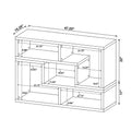 Convertible Tv Console And Bookcase In White White Open Back Particle Board Mdf