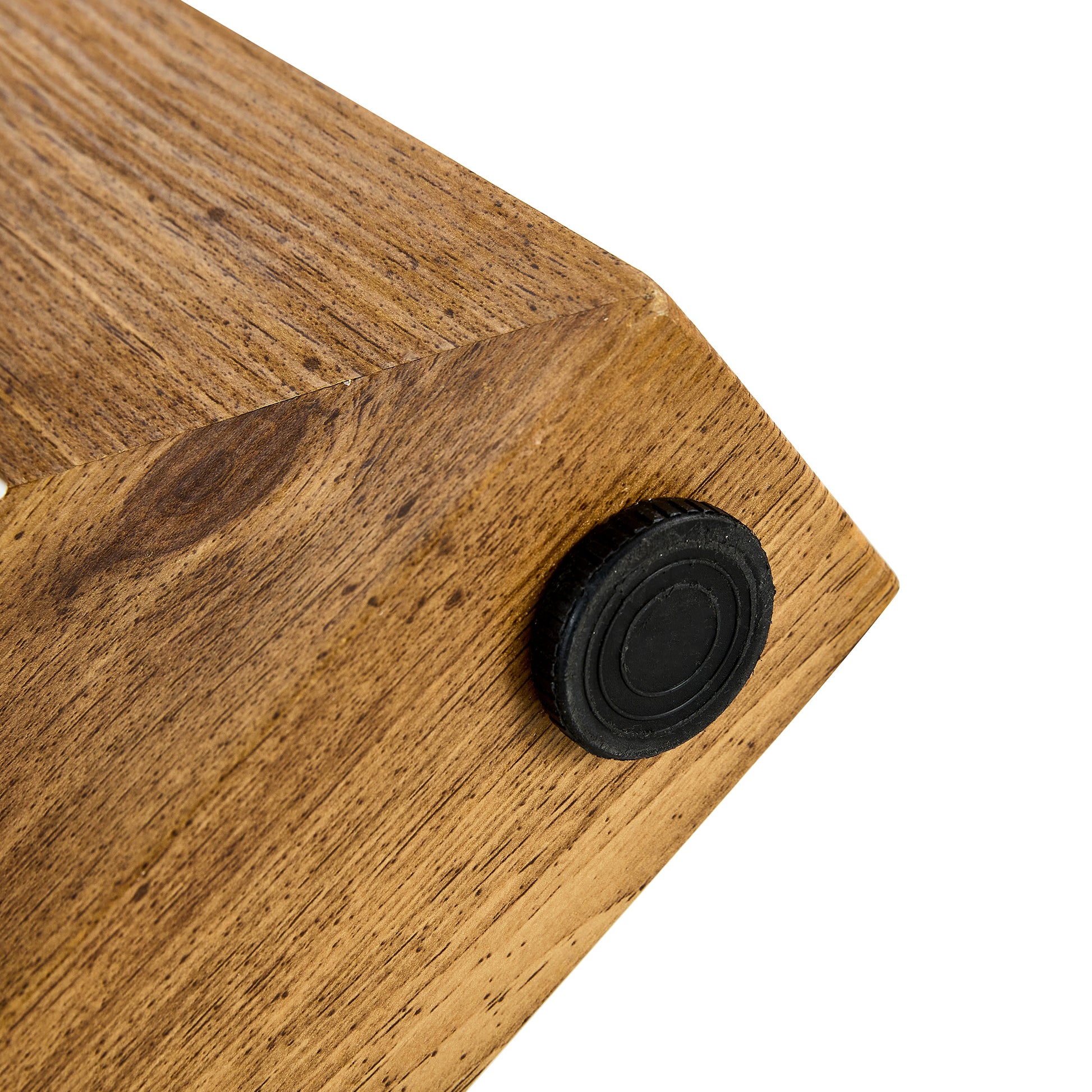 A Modern And Practical Circular Dining Table. Made Of Mdf Tabletop And Wooden Mdf Table Legs. A Set Of 6 Brown Cushioned Chairs.Ct B0501A Natural Wood Mdf
