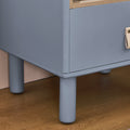 Single Drawer Bedside Table, Modern Style Bedside Table, Wooden Bedside Table, Bedside Table With Drawer, Side Table With Drawer, Compact Bedside Table, Nordic Style Bedside Table Blue Solid Wood