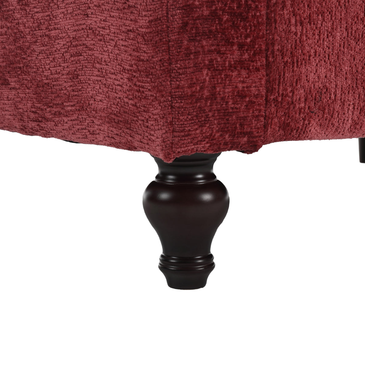 Coolmore Mid Century Modern Chenille Fabric Loveseat Sofa, 2 Seat Upholstered Loveseat Sofa Modern Couch For Living Room,Brown Wood Feet Sofa For Bedroom, Reading Wine Red Chenille Wine Red Chenille 2 Seat