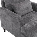 Coolmore Wood Frame Armchair, Modern Accent Chair Lounge Chair For Living Room,Tufted Club Chair, Mid Century Modern Arm Chairs With Studded, Solid Wood Frame, For Bedroom, Reading Gray Chenille Gray Chenille 1 Seat