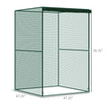 Outsunny 4' X 4' Crop Cage, Plant Protection Tent With Zippered Doors For Vegetable Garden, Backyard, Green Green Steel