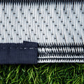 Outsunny Reversible Outdoor Rug Carpet, 9' X 18' Waterproof Plastic Straw Rug, Portable Rv Camping Rugs With Carry Bag, Large Floor Mat For Backyard, Deck, Picnic, Beach, Blue & White Blue Polypropylene