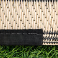 Outsunny Reversible Outdoor Rug Carpet, 9' X 18' Waterproof Plastic Straw Rug, Portable Rv Camping Rugs With Carry Bag, Large Floor Mat For Backyard, Deck, Picnic, Beach, Black & Beige Black Polypropylene