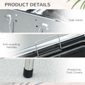 Outsunny Charcoal Grill, Stainless Steel Portable Folding Bbq, Outdoor Hibachi For Backyard Cooking, Camping, Picnic, Party, Tailgating And Travel With Pan, Grill Rack, Shelves, And Hooks Silver Stainless Steel