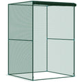 Outsunny 4' X 4' Crop Cage, Plant Protection Tent With Zippered Doors For Vegetable Garden, Backyard, Green Green Steel