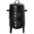 Outsunny Vertical Charcoal Bbq Smoker, 3 In 1 16