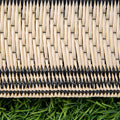 Outsunny Reversible Outdoor Rug, 9' X 18' Waterproof Plastic Straw Floor Mat, Portable Rv Camping Carpet, Large Floor Mat For Backyard, Deck, Picnic, Beach, Black & Beige Black Plastic