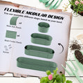 Outsunny 6.4' X 2' X 1' Galvanized Raised Garden Bed Kit, Outdoor Metal Elevated Planter Box With Safety Edging, Easy Diy Stock Tank For Growing Flowers, Herbs & Vegetables, Green Green Steel