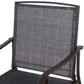 Outsunny 3 Piece Outdoor Glider Chair With Coffee Table Bistro Set, 2 Patio Rocking Swing Chairs Withsling Fabric, Glass Tabletop, For Backyard, Garden And Porch, Gray Gray Steel